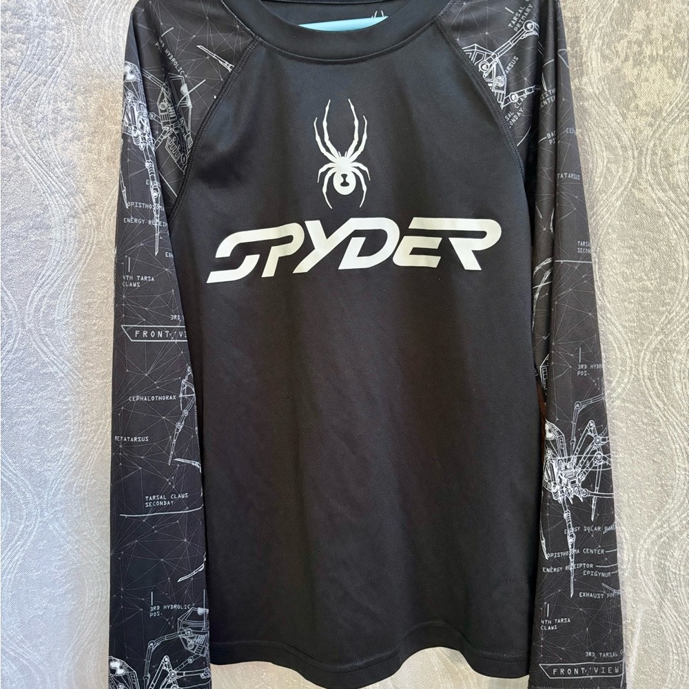 Spyder Black and White Graphic Long Sleeve